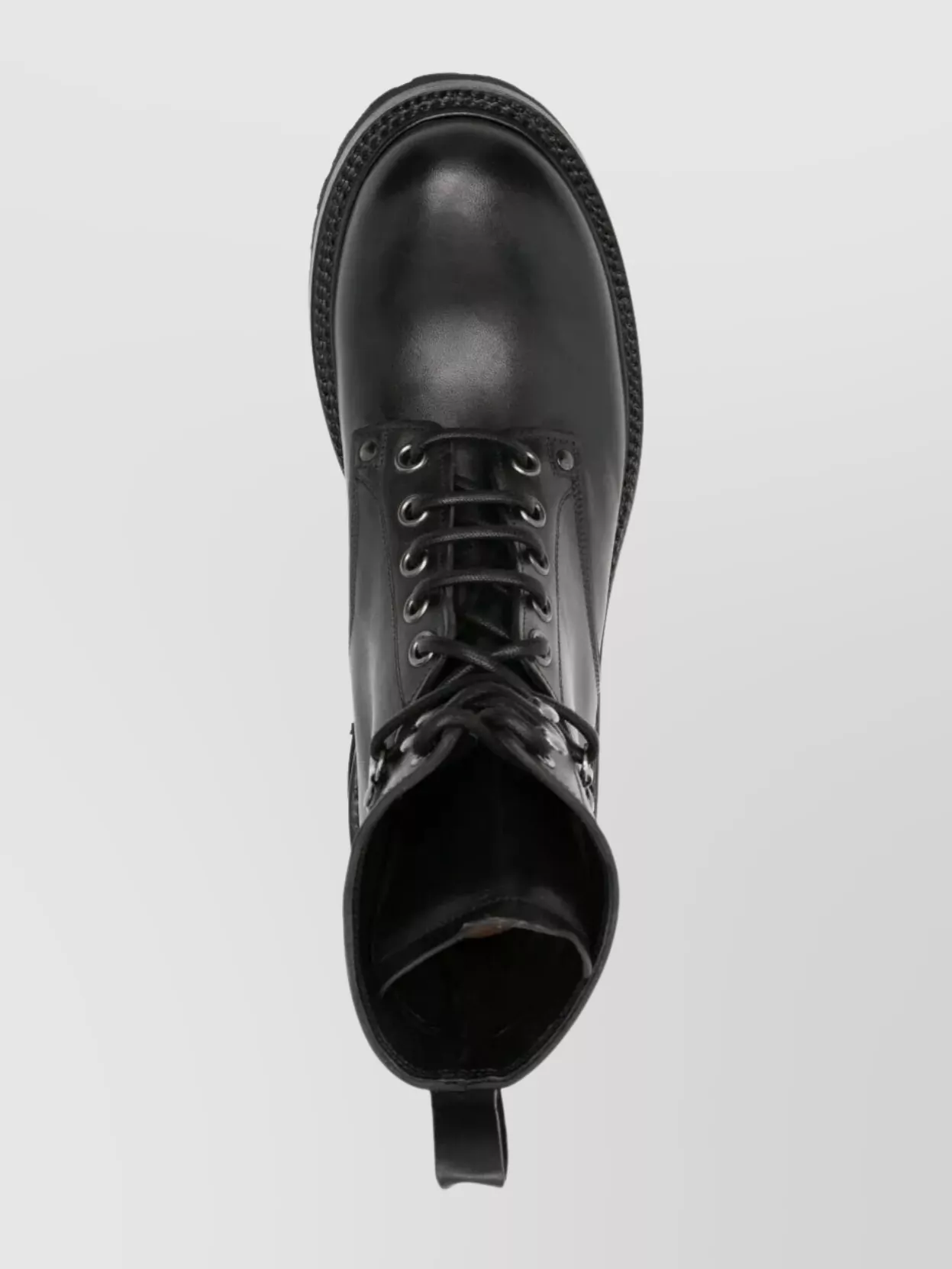 Premiata Military Style Leather Boots With Chunky Sole
