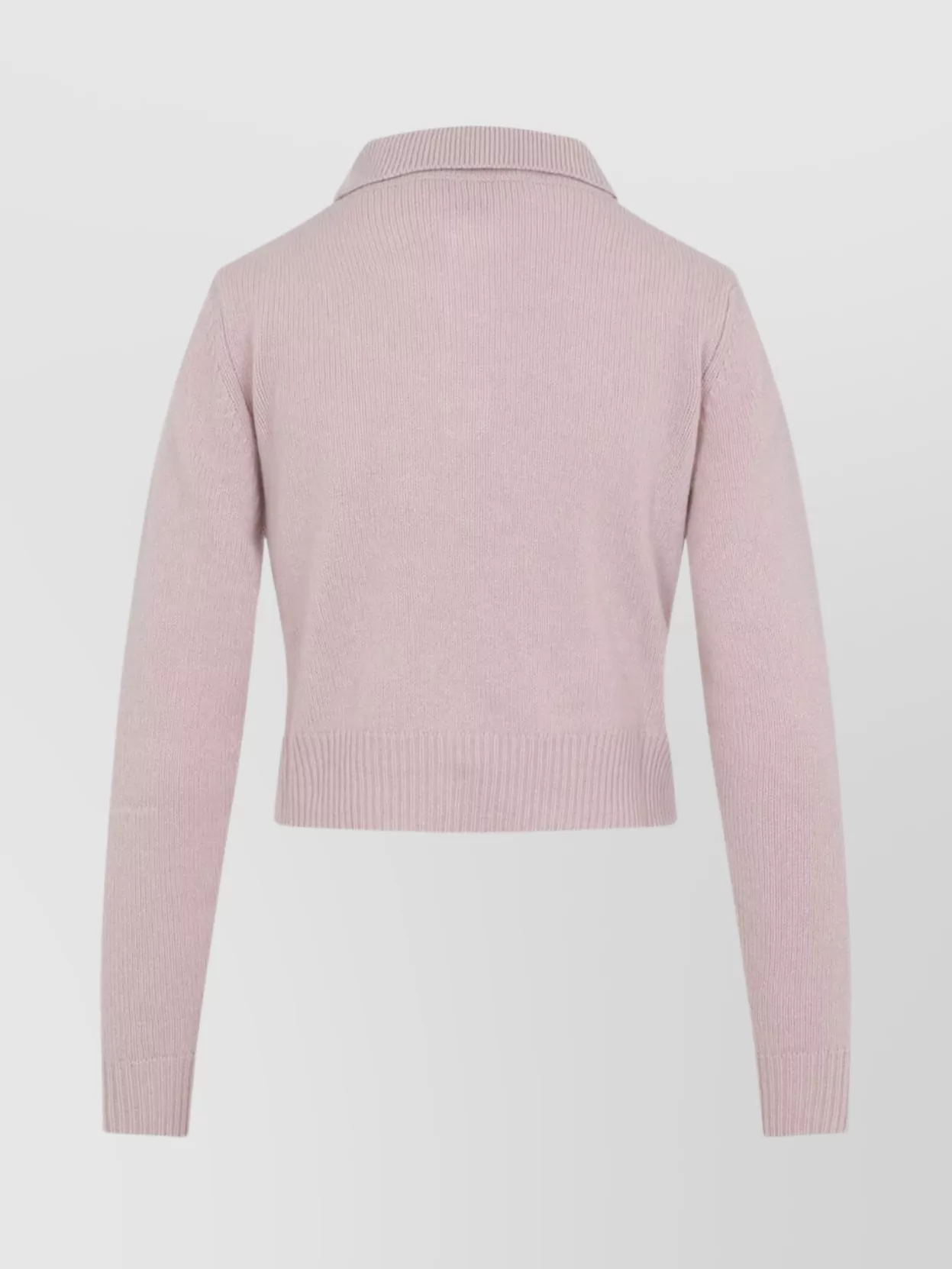 Marni Collared Top With Ribbed Cuffs And Hem In Pink