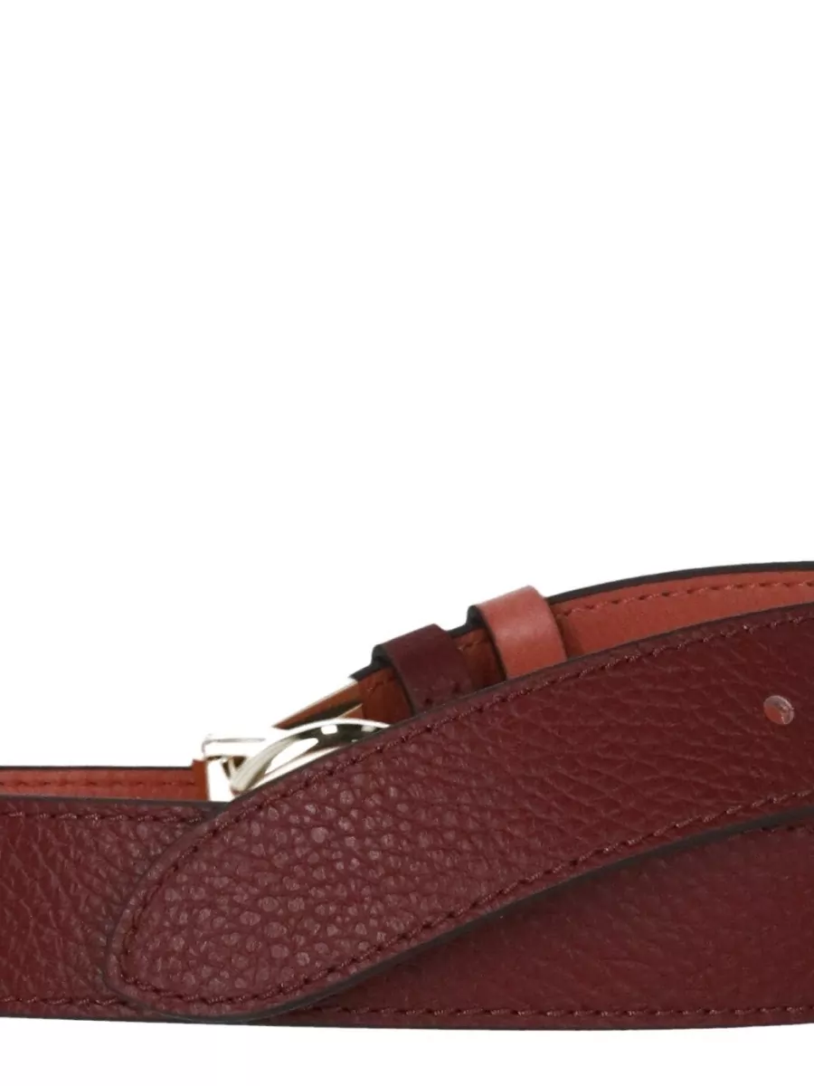 Coccinelle Reversible Leather Belt Adjustable Length Women