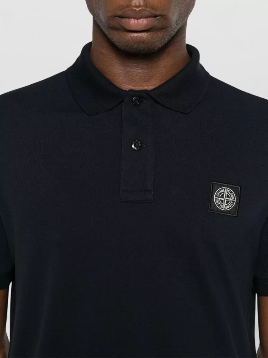 Stone Island Slim-Fit Cotton Piqué Polo Shirt