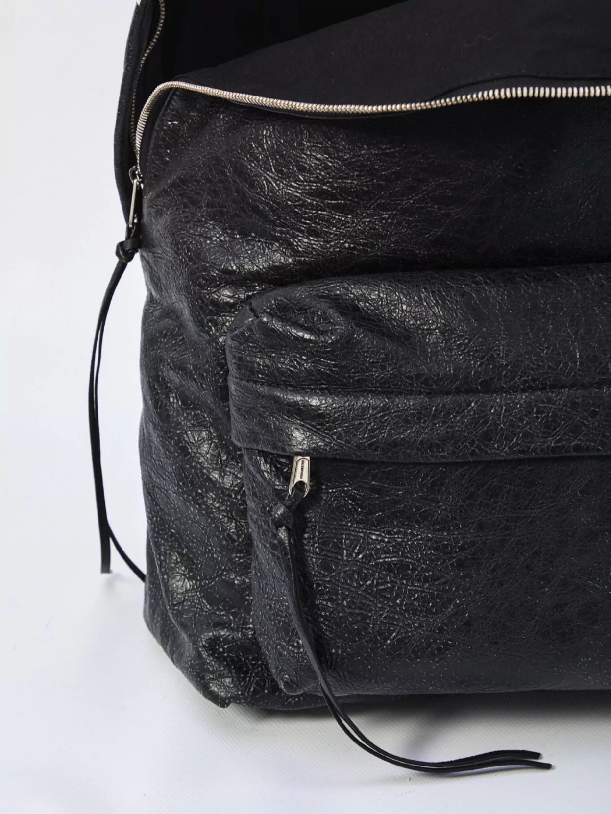 Balenciaga Vintage Leather Backpack Silver Finishes