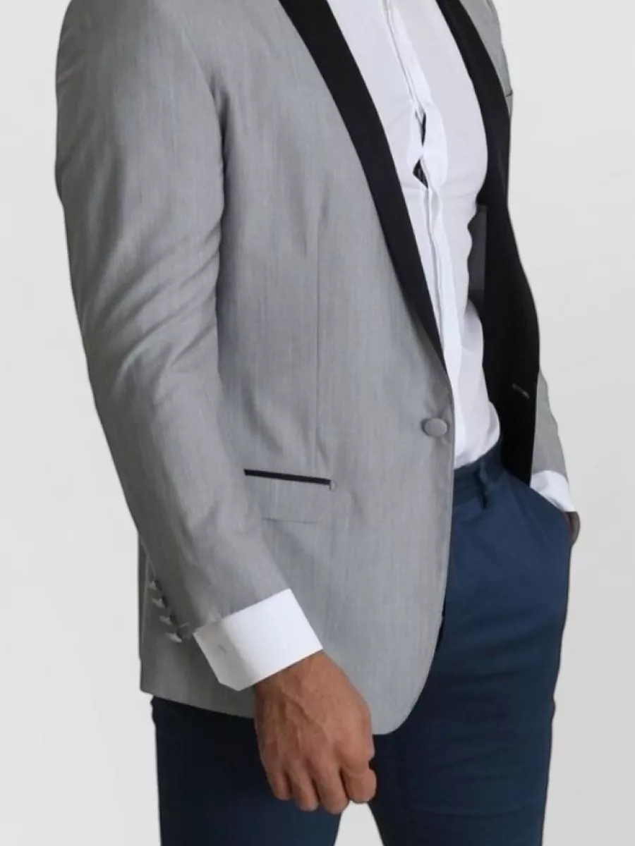 Dolce&Gabbana Virgin Wool Silk Single-Breasted Blazer