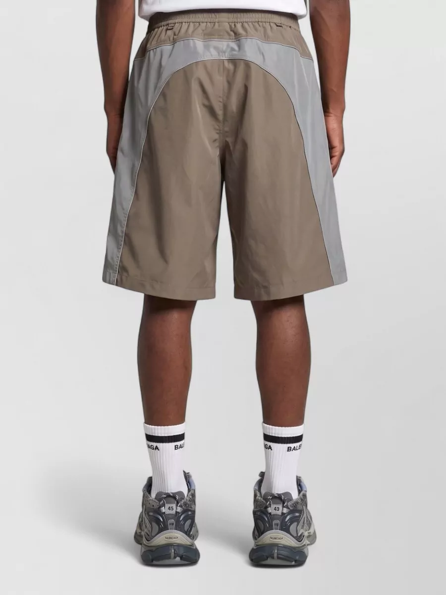 Balenciaga Mid-Rise Oversized Track Shorts