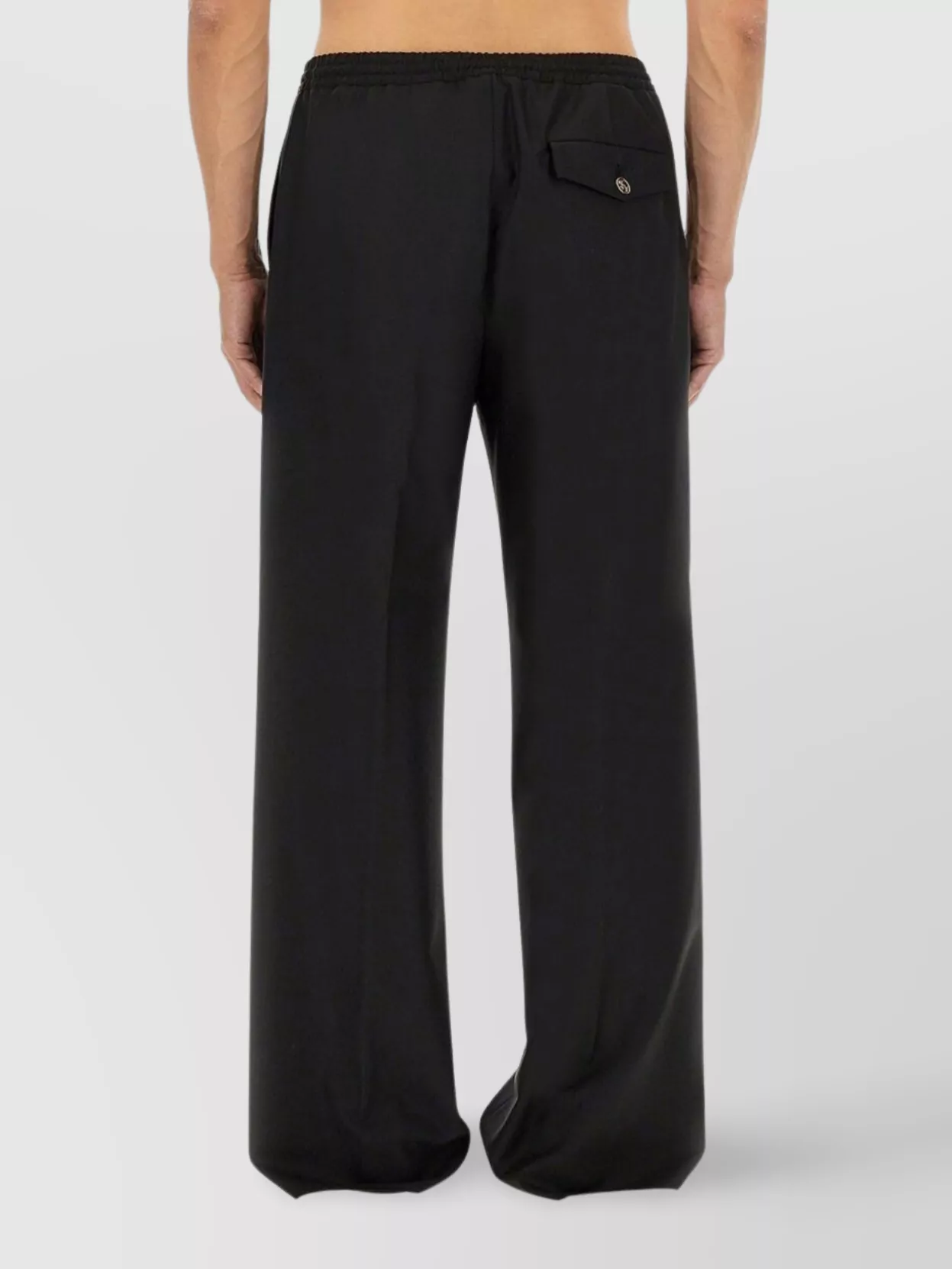 Moschino Wide Leg Trousers Elastic Waistband