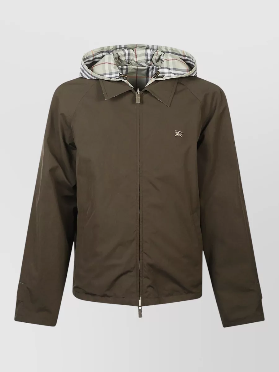 Burberry Reversible Hood Jacket Adjustable Cuffs Sleeves