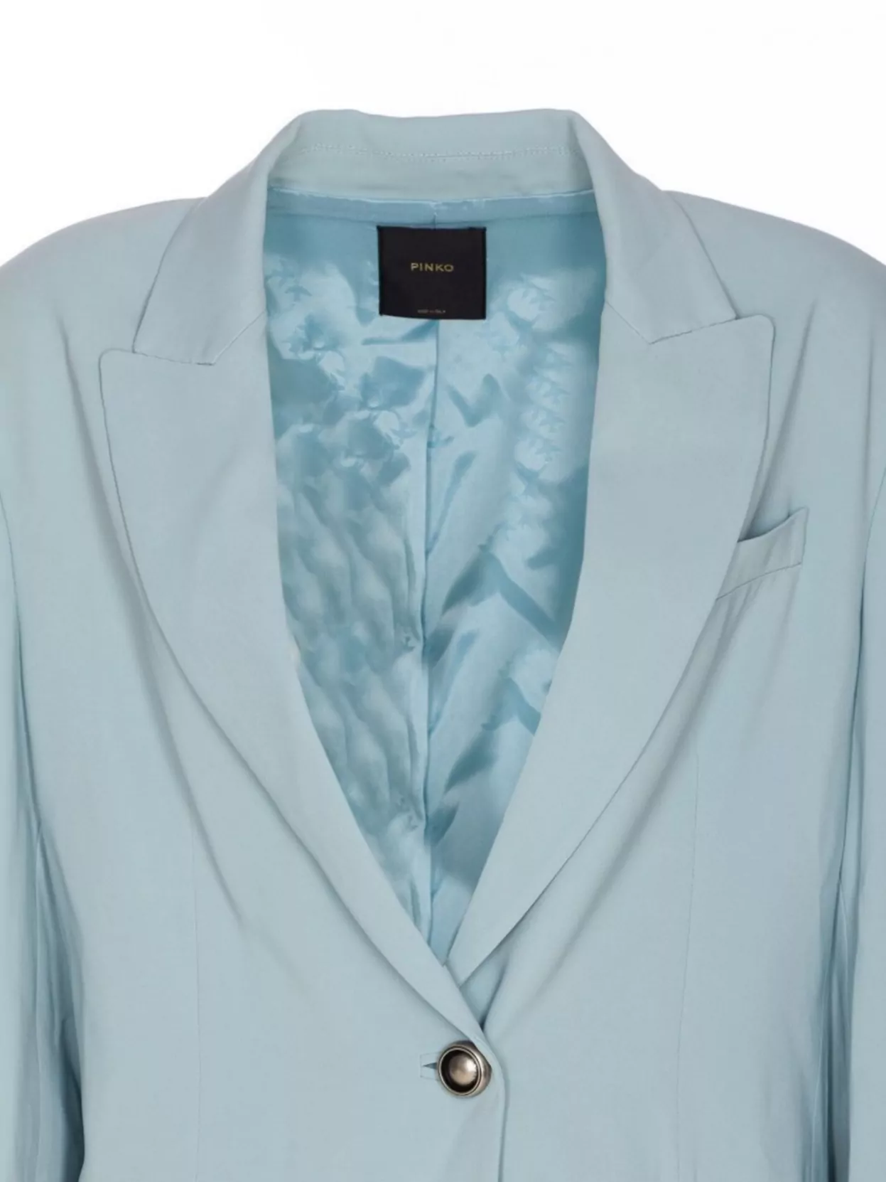 Pinko Double Breasted Jacket V-neck In Blue