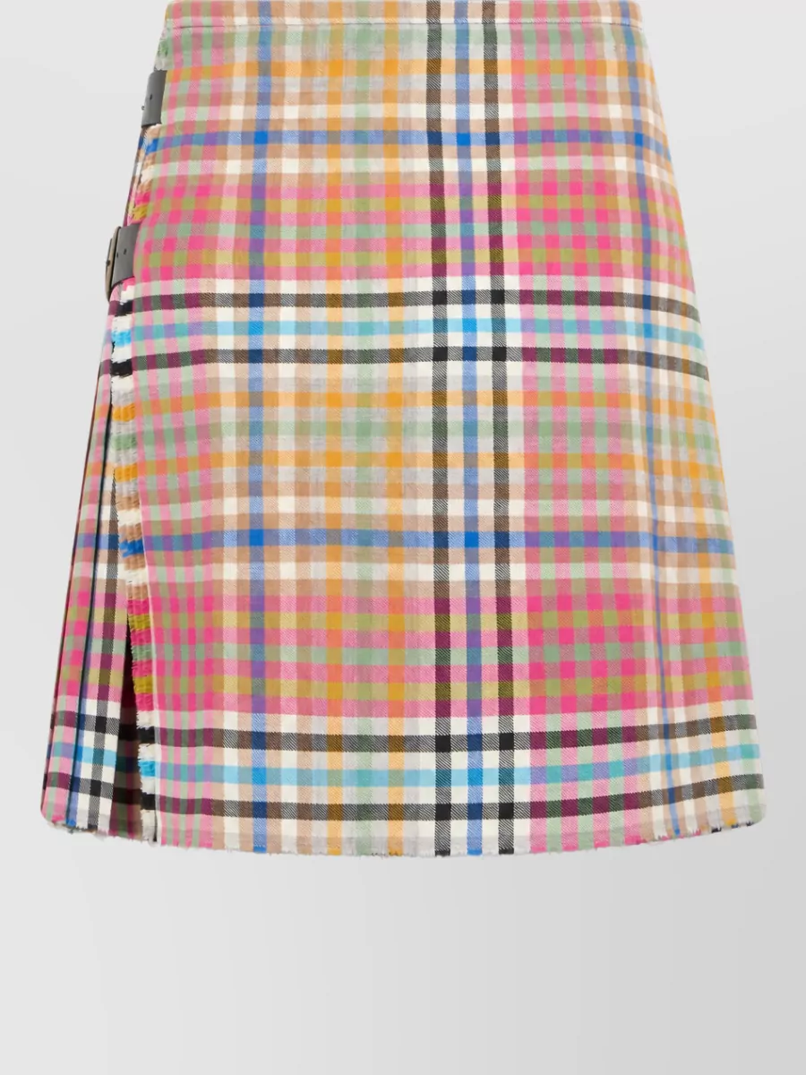 Vivienne Westwood Wool Tartan Pleated Mini Skirt