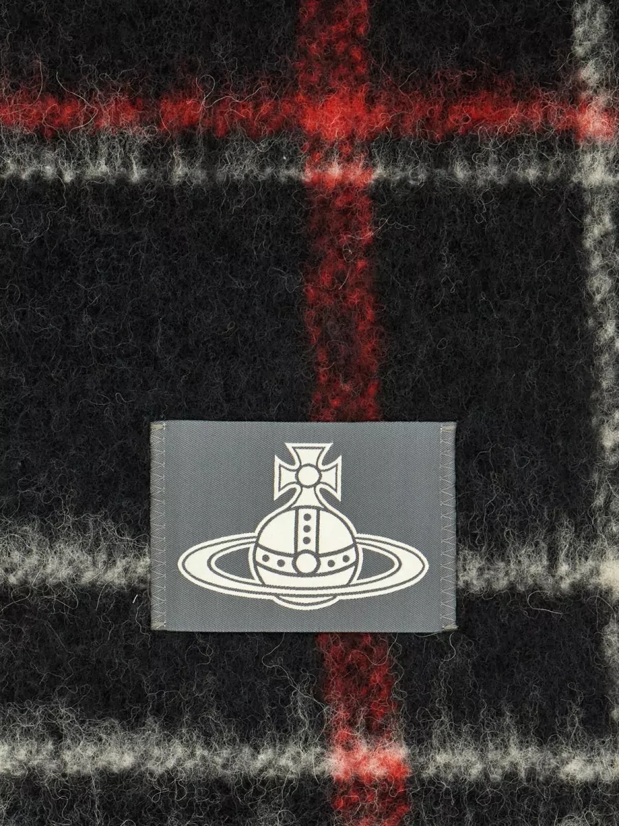 Vivienne Westwood Embroidered Alpaca Wool-Blend Scarf