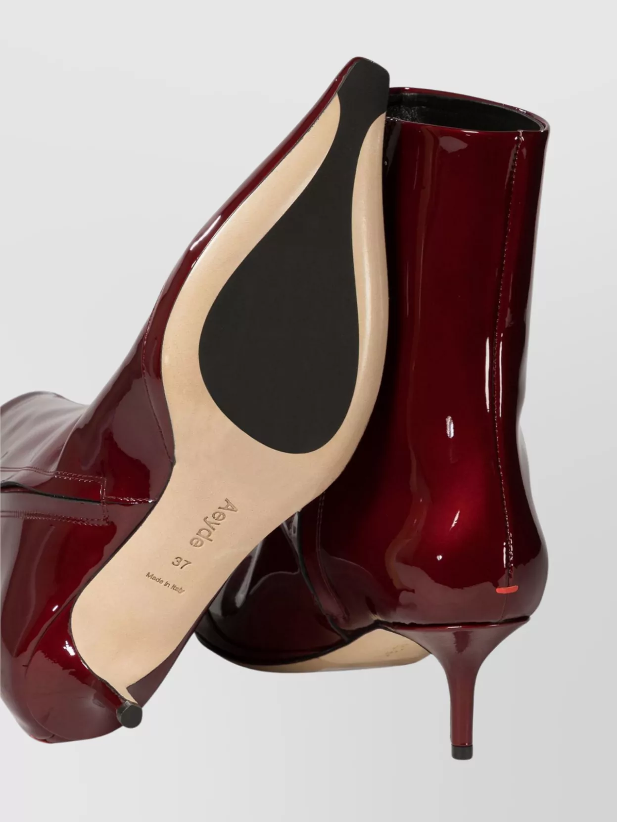 Aeyde "Roe" Ankle Boots In Patent Leather