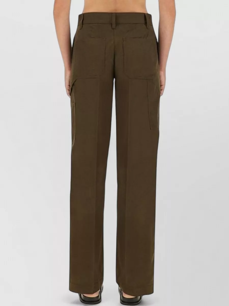 Tory Burch Cotton Cargo Straight Trousers