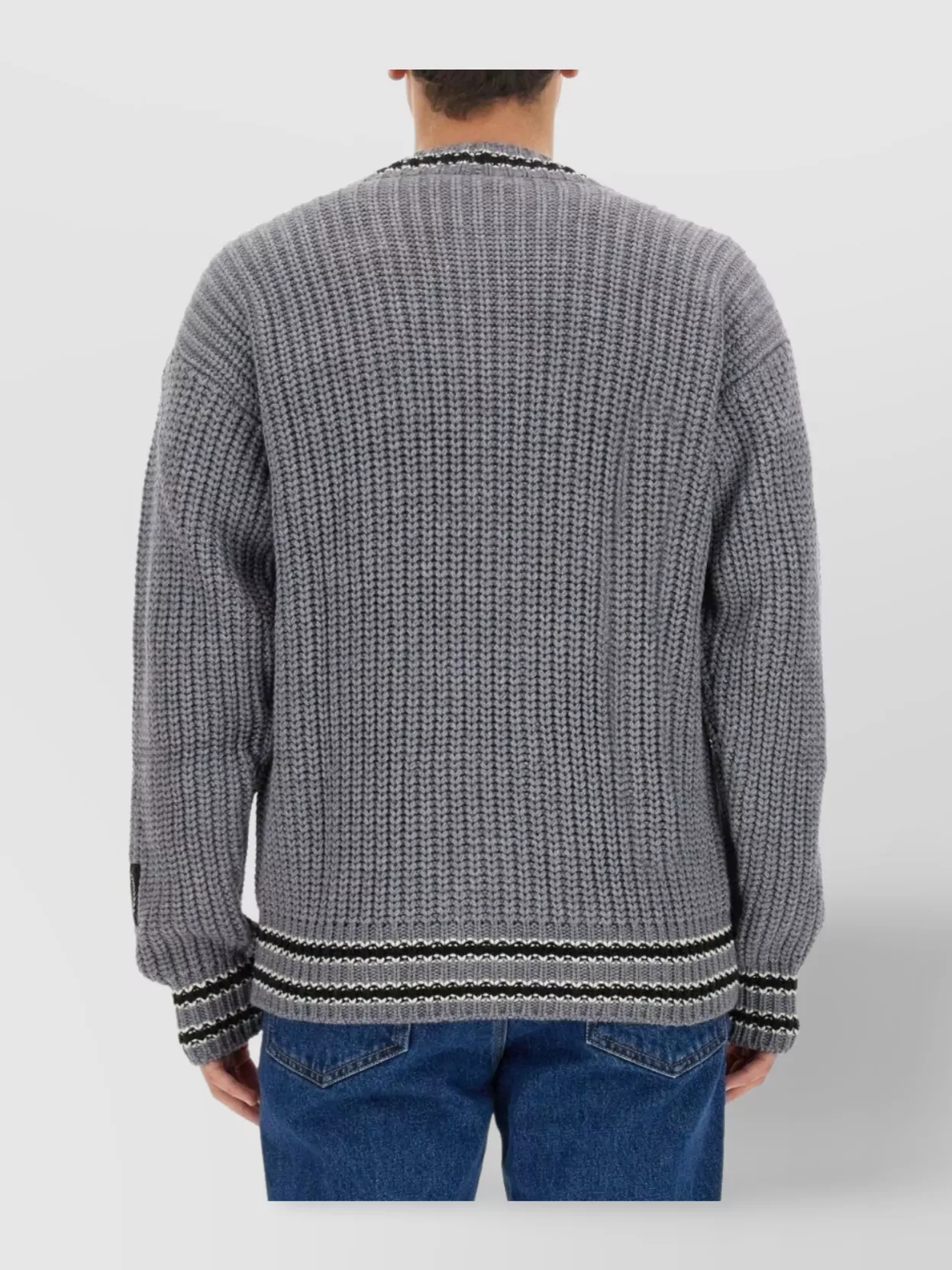 Msgm Ribbed V-Neck Cardigan With Long Sleeves