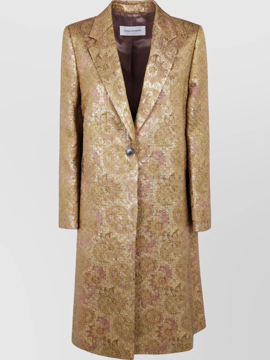 Dries Van Noten silk single-breasted coat