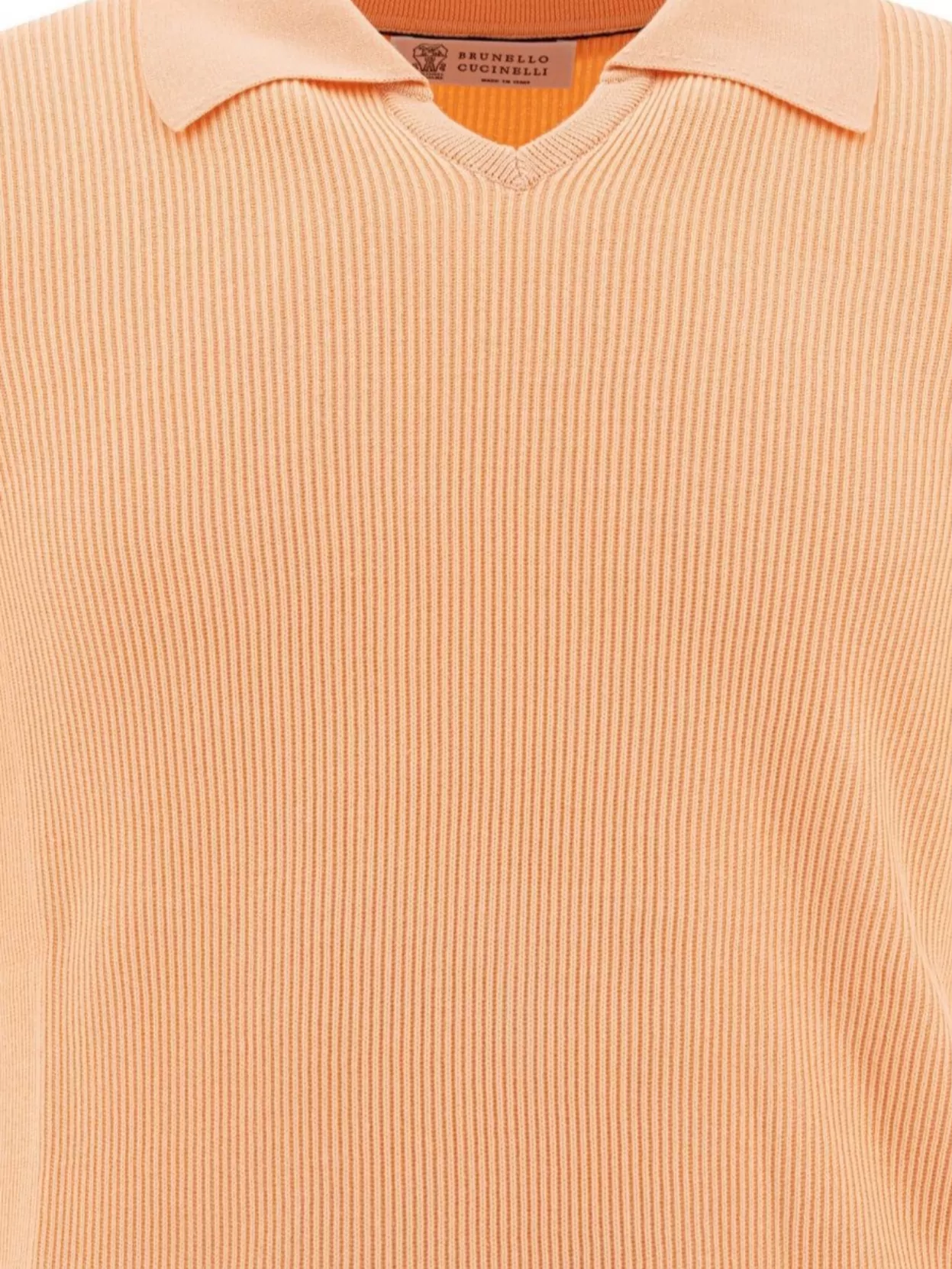 Brunello Cucinelli Collared Polo Shirt Ribbed Texture