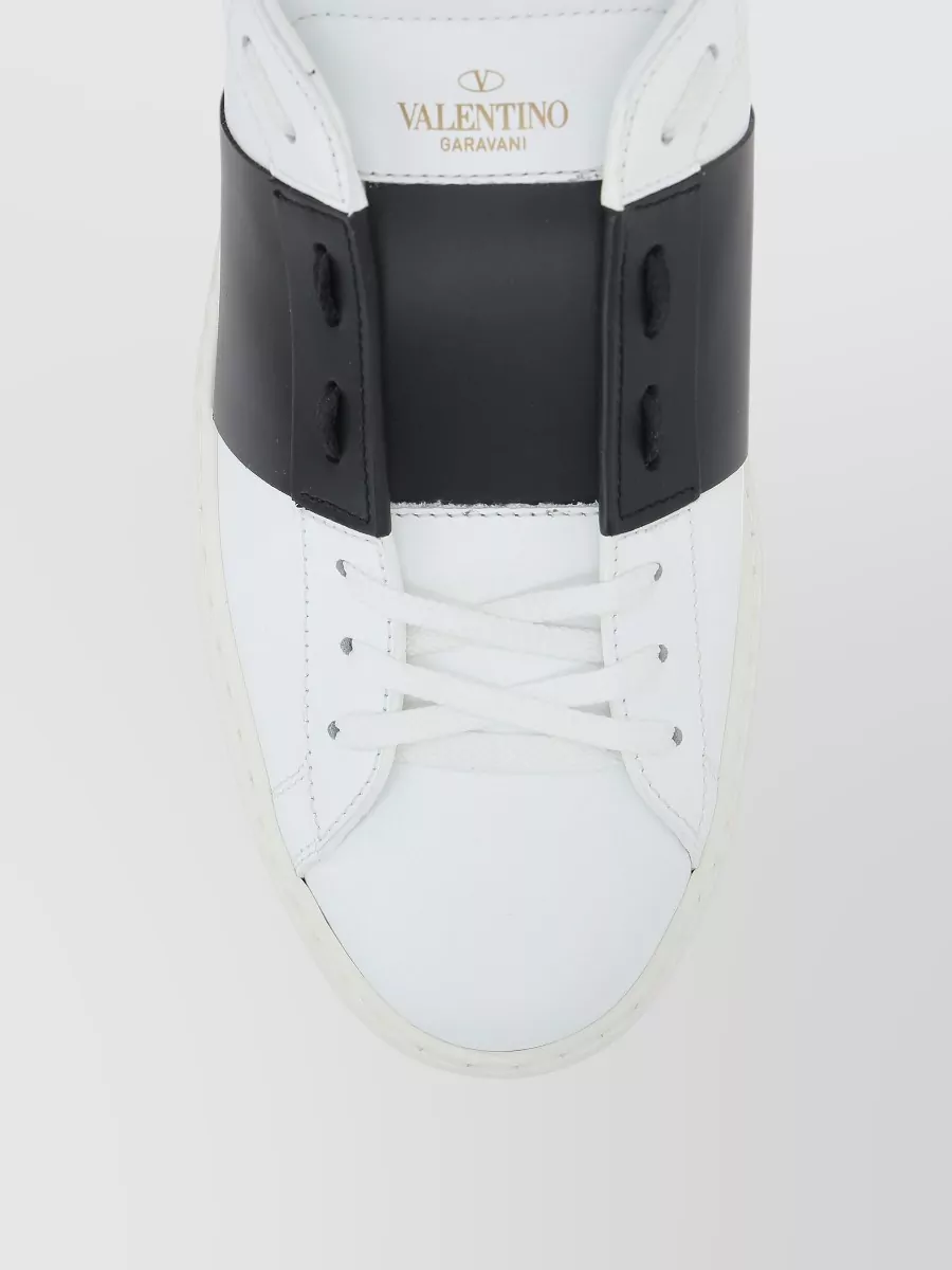 Valentino Low Top Sneakers Round Toe Rubber Sole