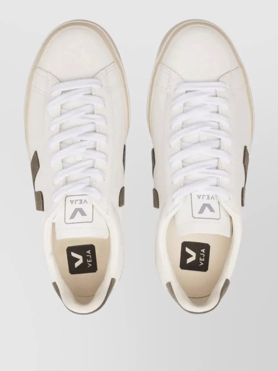 Veja Leather Lace Up Sneakers