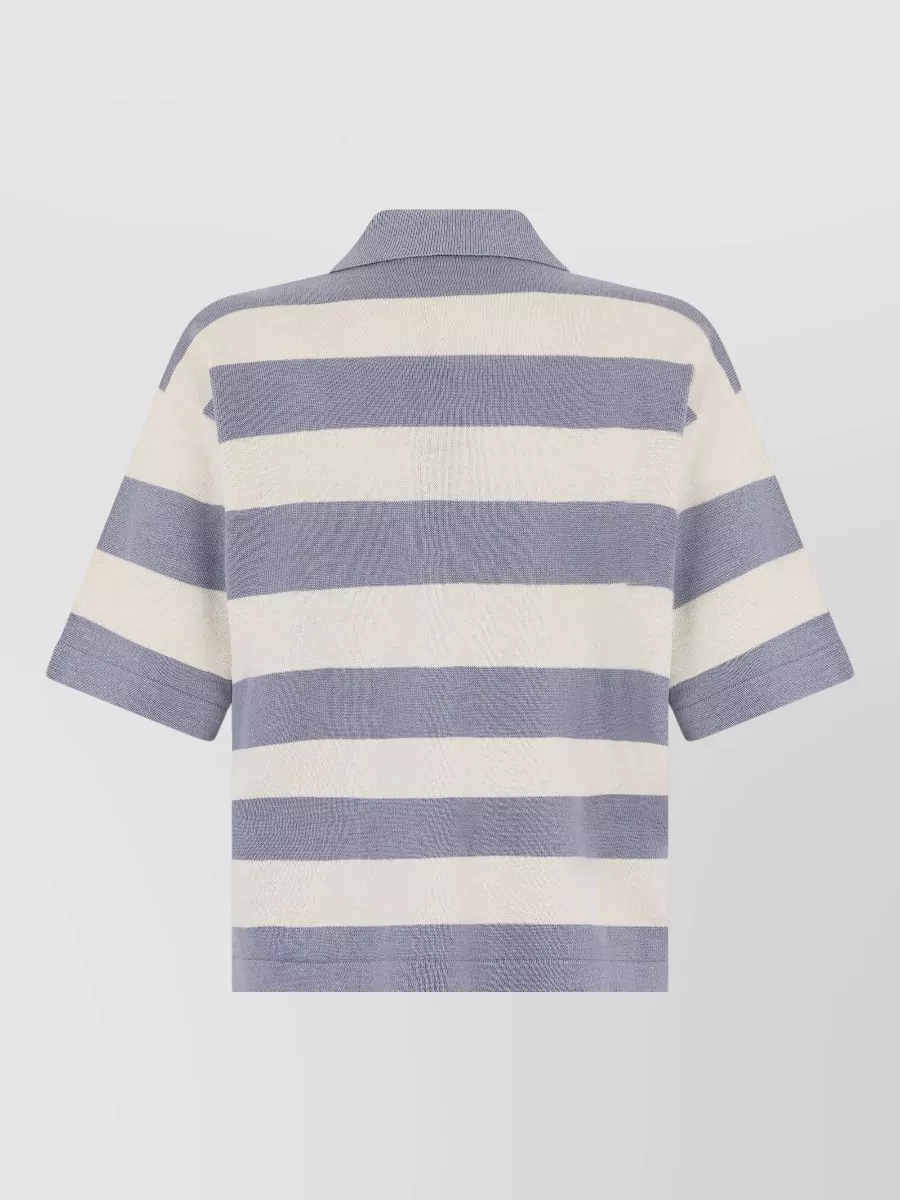 Stone Island Striped Oversized Polo Shirt