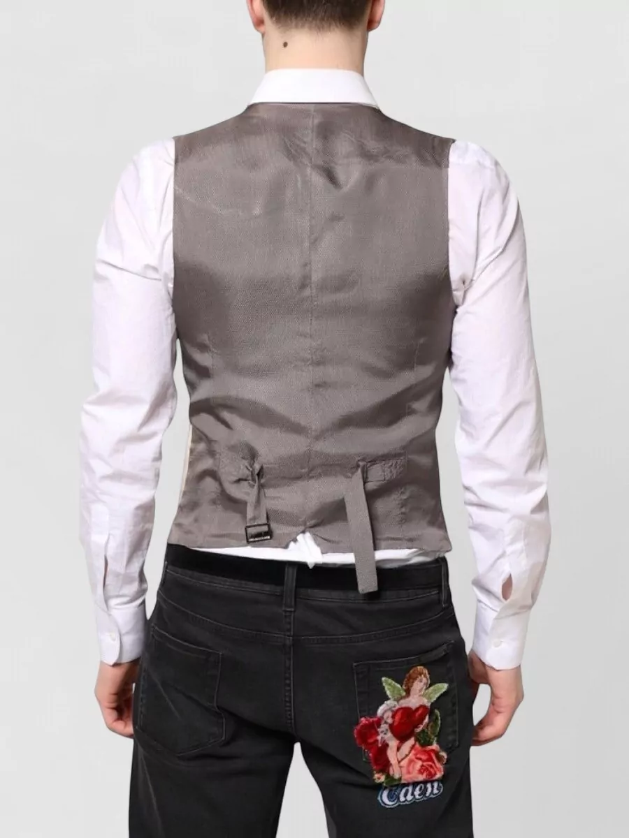 Dolce&Gabbana Cotton-Blend V-Neck Tailored Waistcoat
