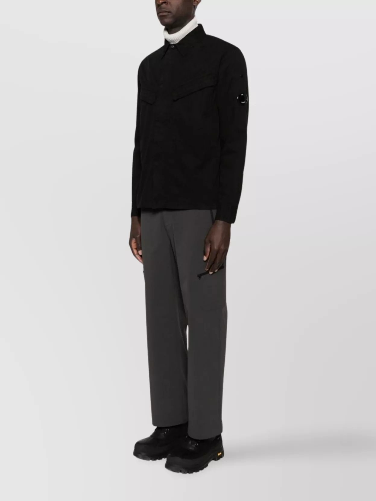 C.p. Company Cotton Shirt Featuring Buttoned Cuffs