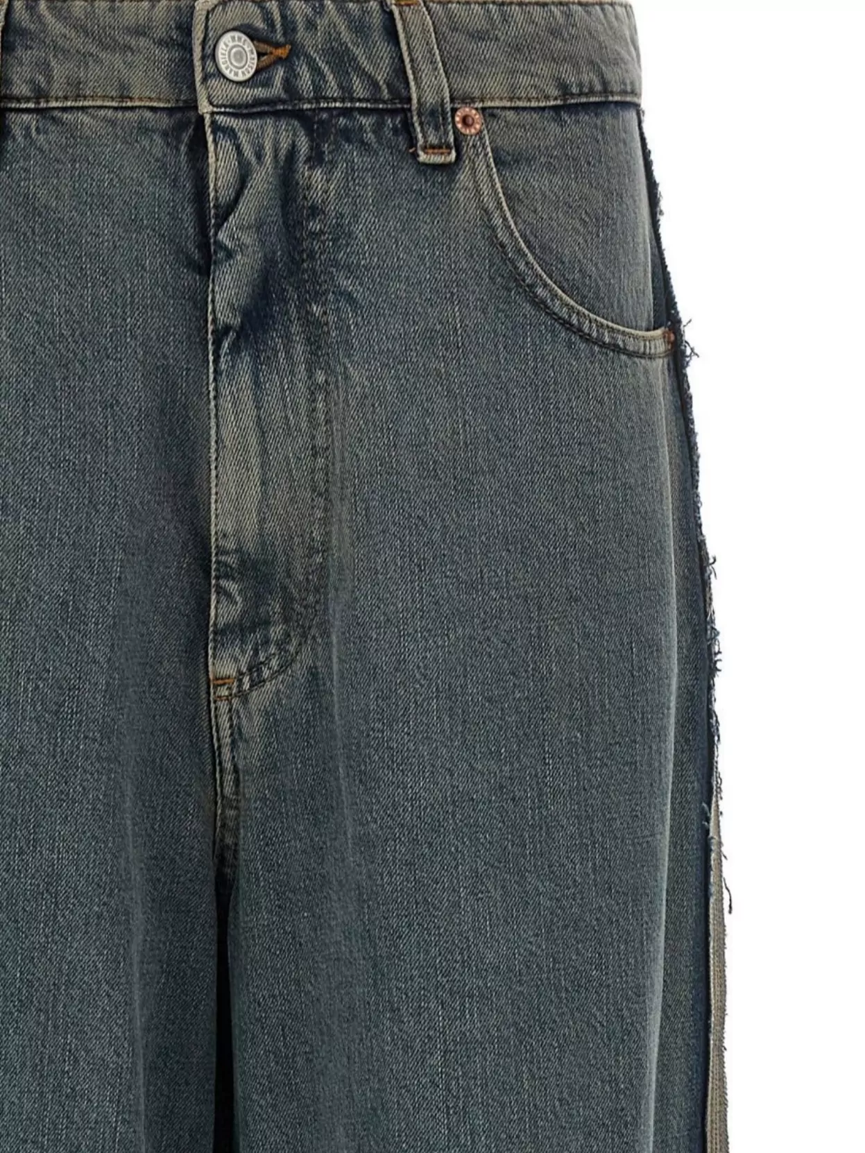 Mm6 Maison Margiela Wide-Leg Denim Trousers Featuring Pockets