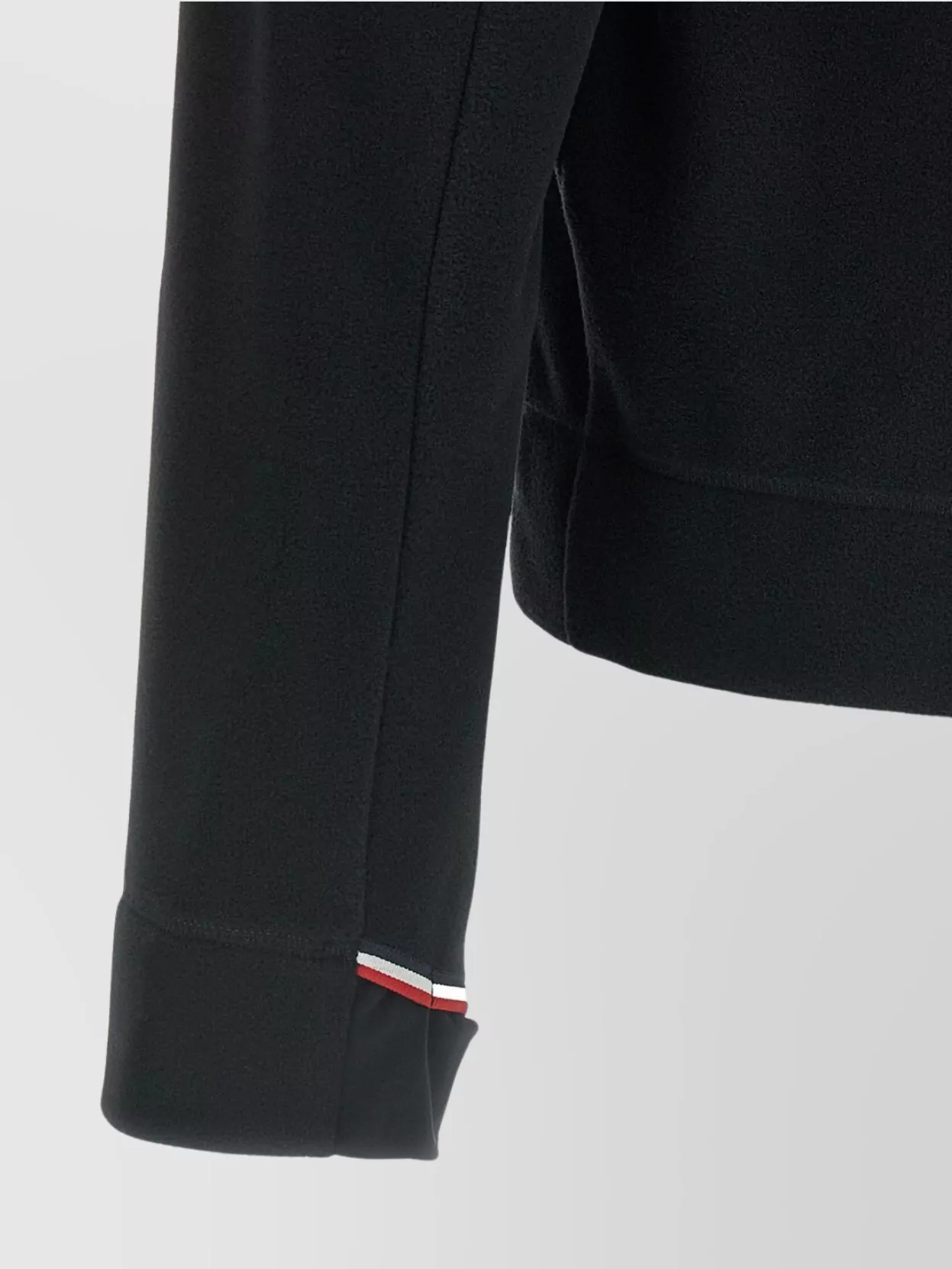 Moncler High Collar Sweatshirt Featuring Button Detail In Black