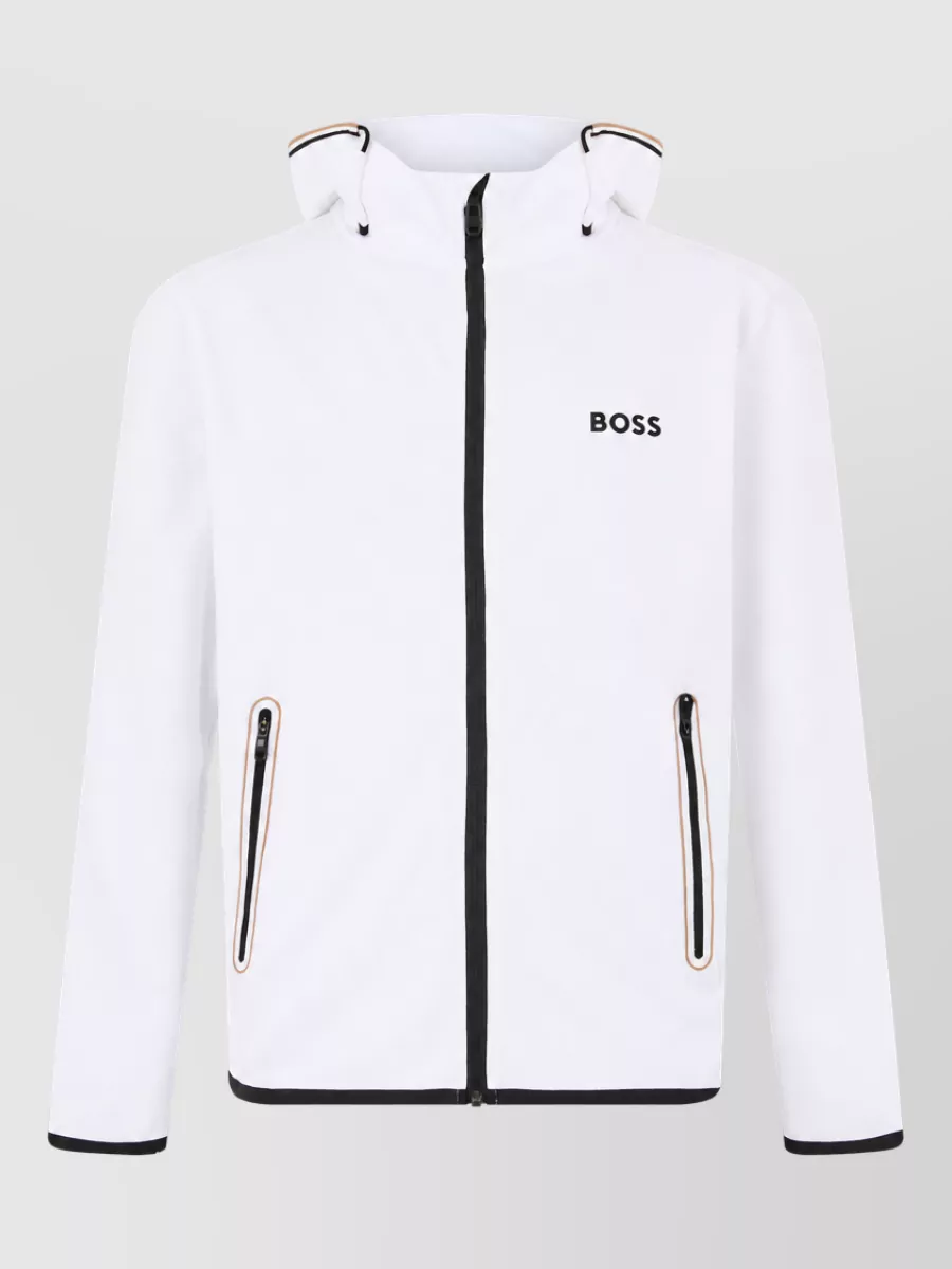 Boss hooded zip-up jacket