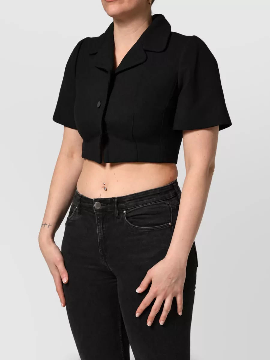 Dolce&Gabbana Cropped Short-Sleeve Blouse