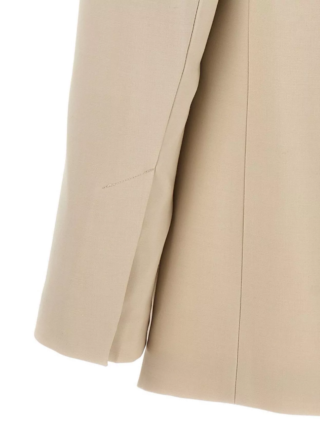 Helmut Lang Single-breasted Wool Blend Blazer In Neutral