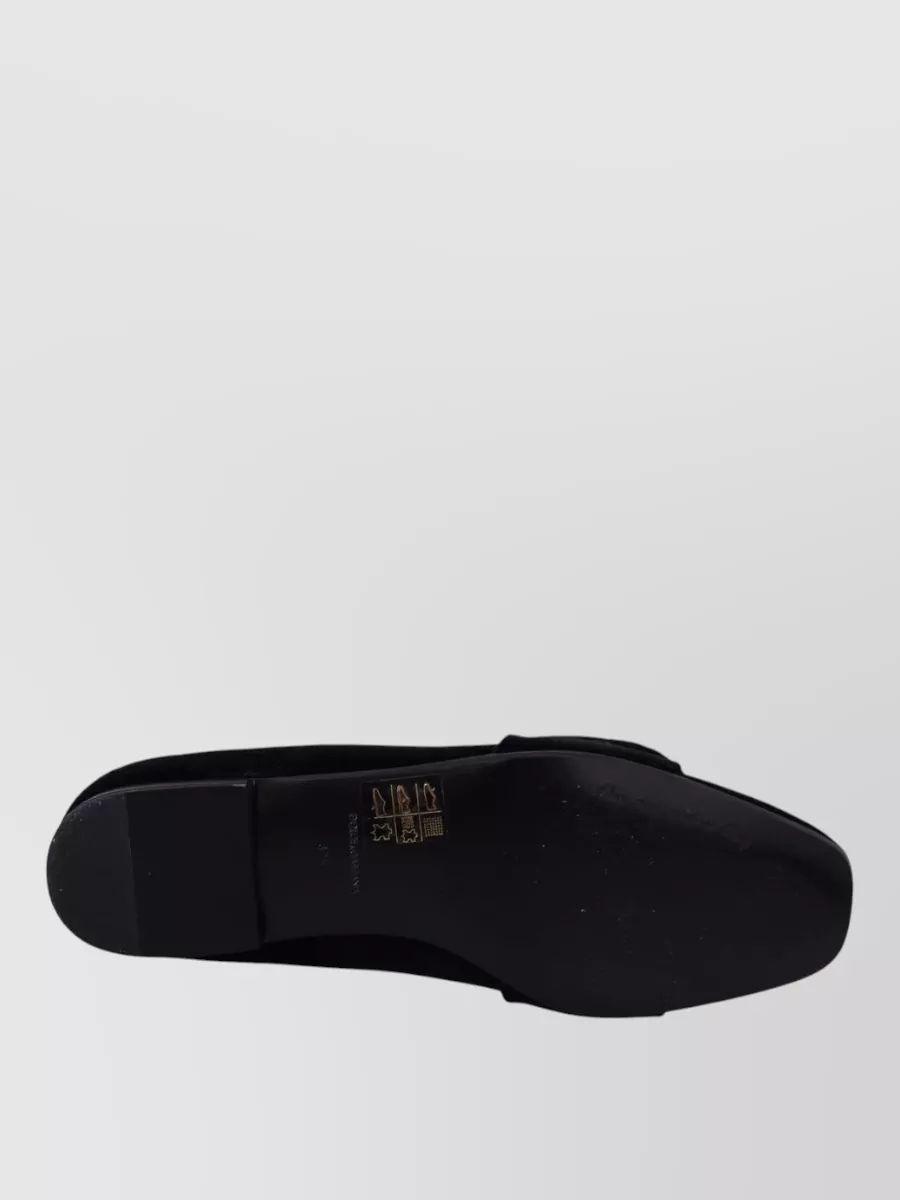 Dolce&Gabbana Crystal-Embellished Velvet Ballerina Flats