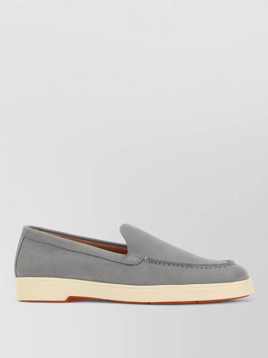 Santoni Suede Leather Loafers