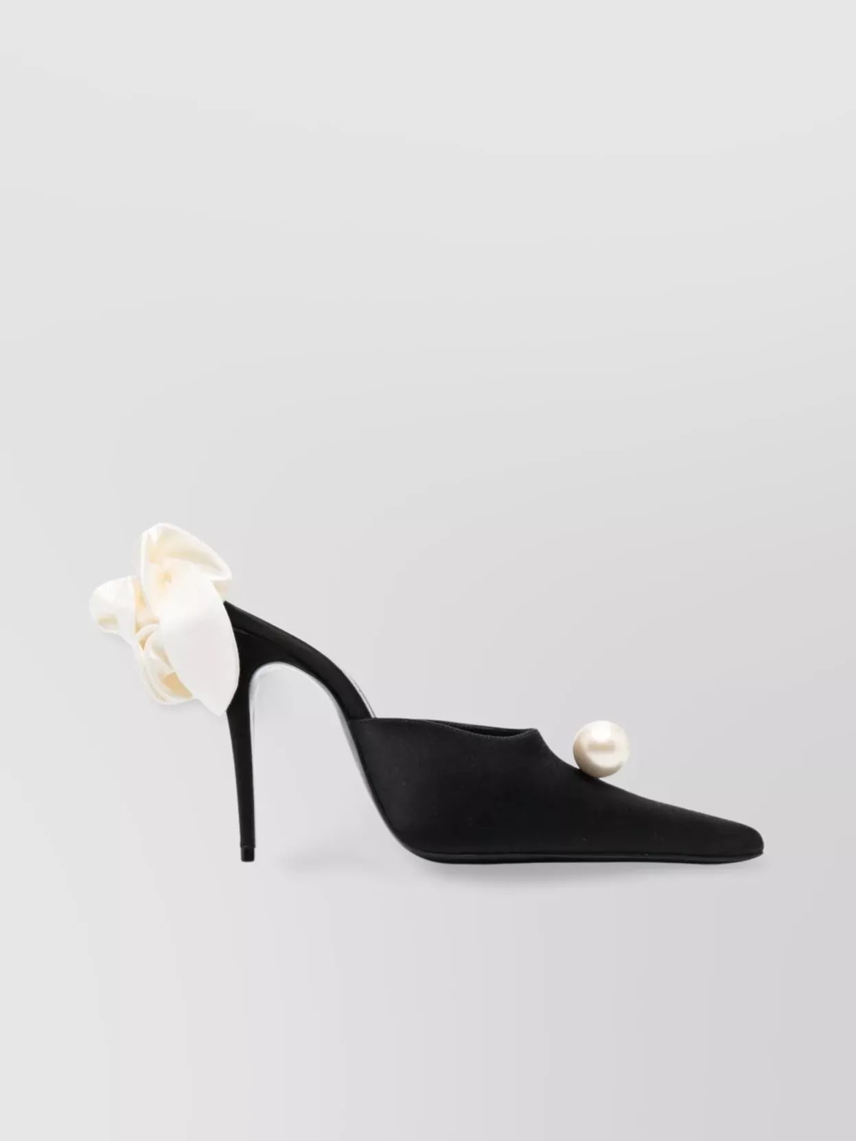 Magda Butrym Flower Heel Mules Satin