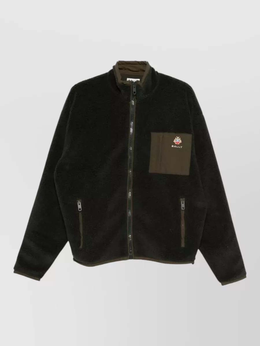 Bally fleece high-neck lightweight jacket