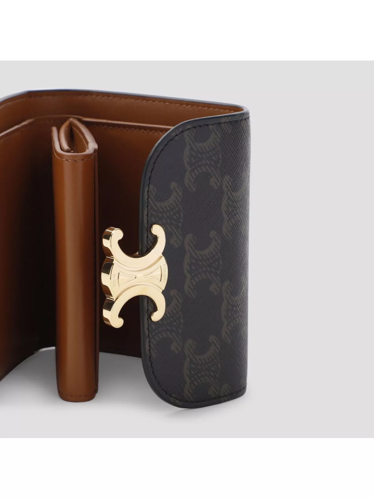 Celine Triomphe Small Flap Canvas Wallet