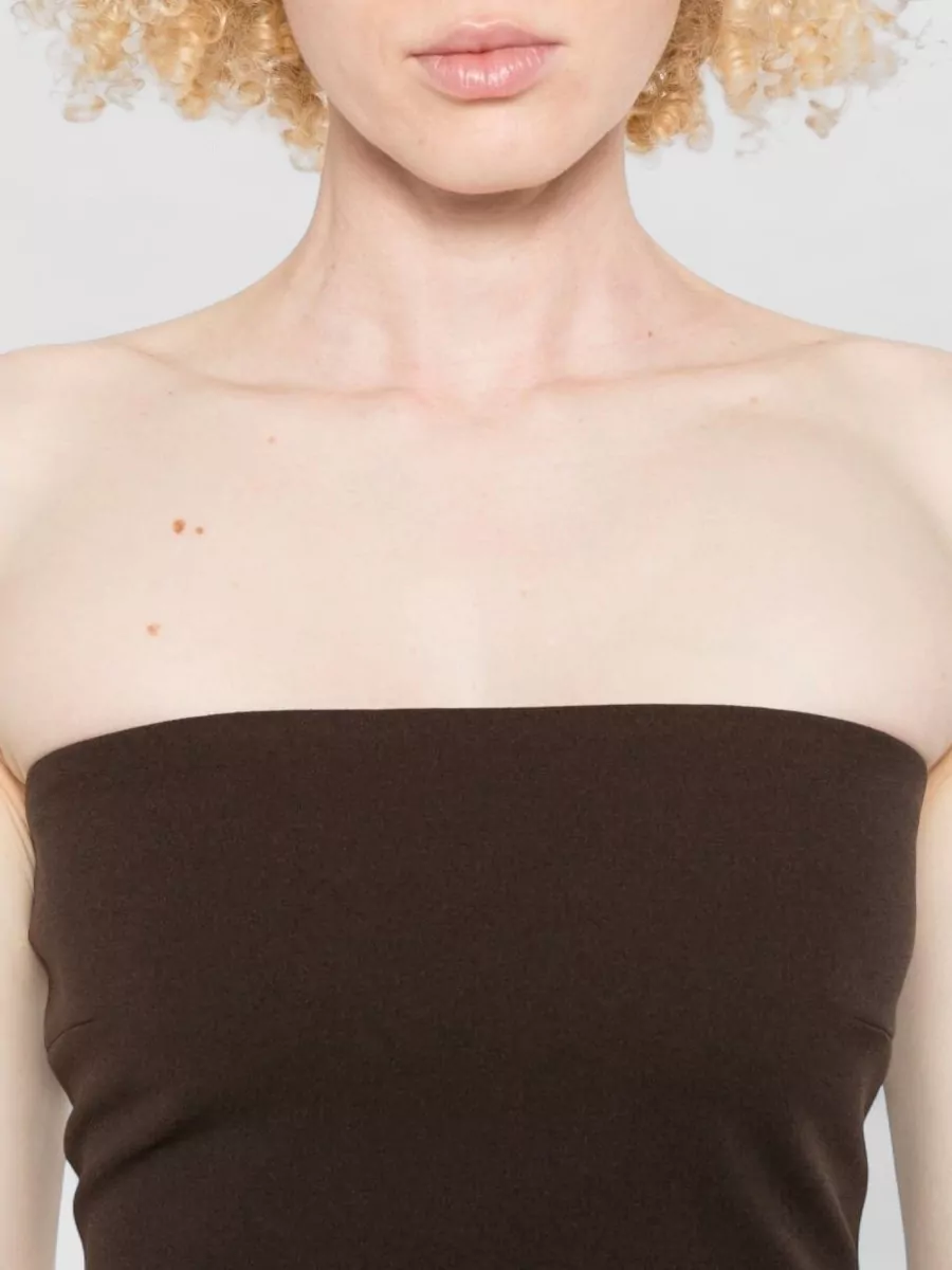 Solace London Strapless Cowl Neck Maxi Dress