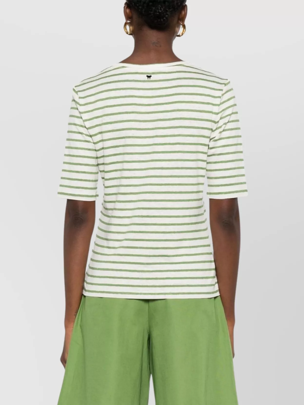 Weekend Max Mara Sleeves V-Neckline Striped Short