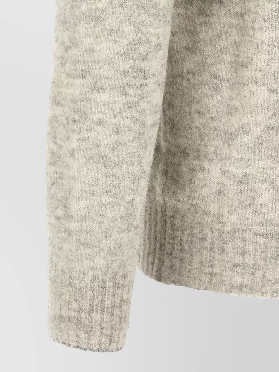 Brunello Cucinelli Alpaca Cashmere V-Neck Ribbed Cardigan