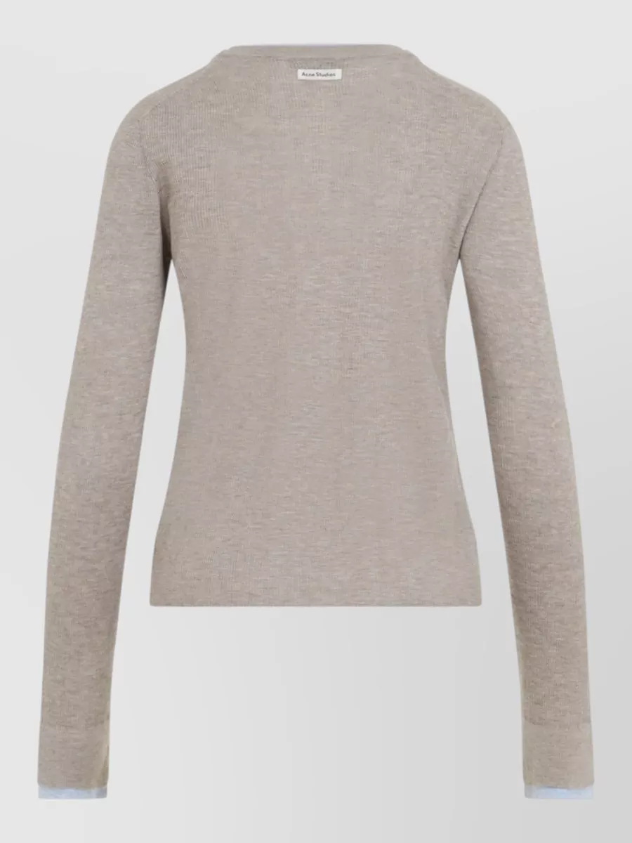 Acne Studios Silk Wool Layered Long-Sleeve Cardigan