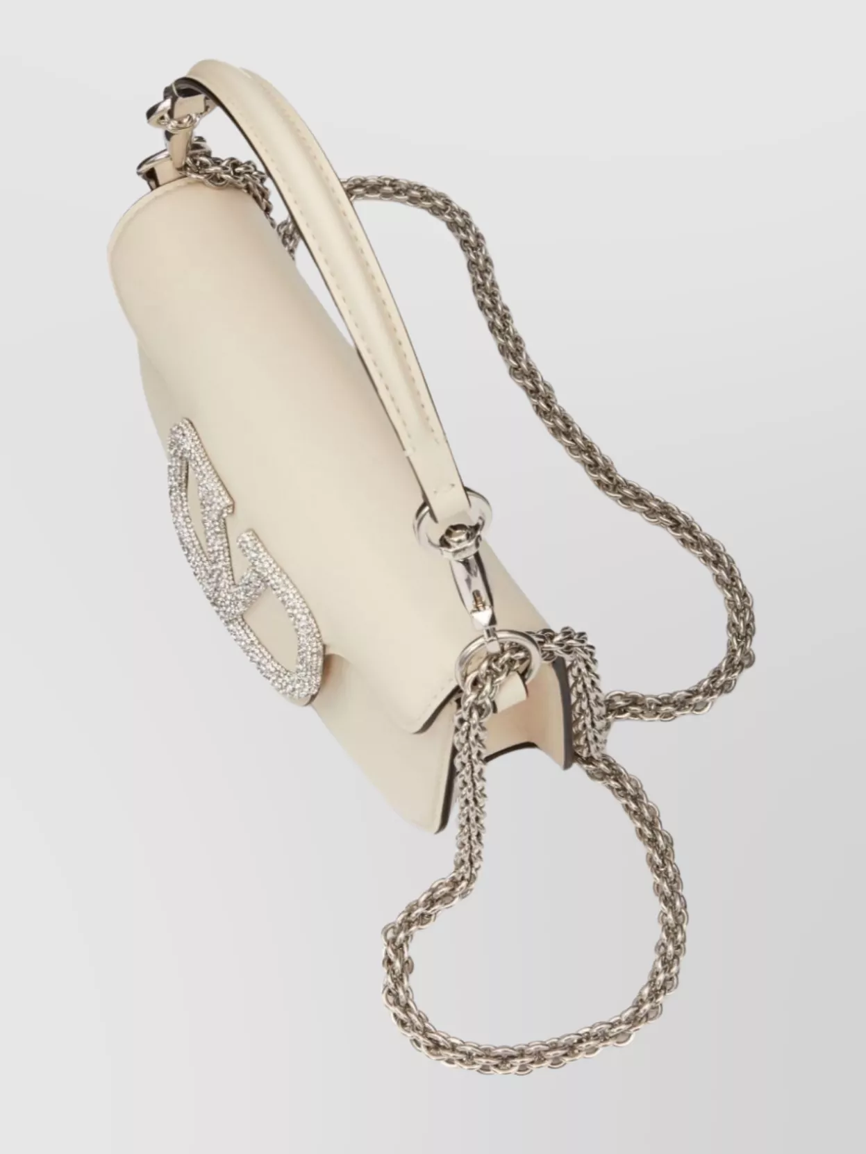 Valentino Garavani Small Leather Shoulder Bag With Swarovski Crystal