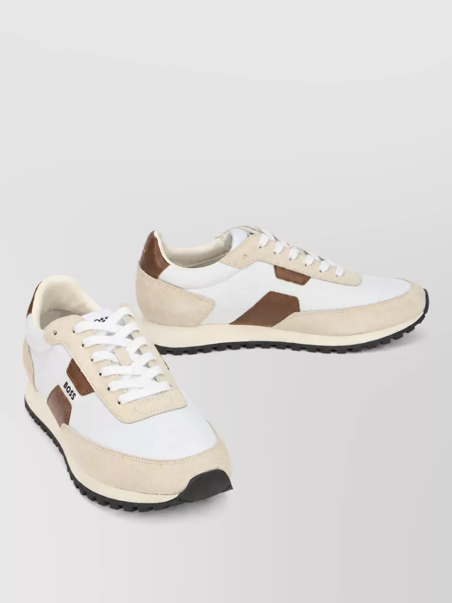 Boss leather low-top sneakers