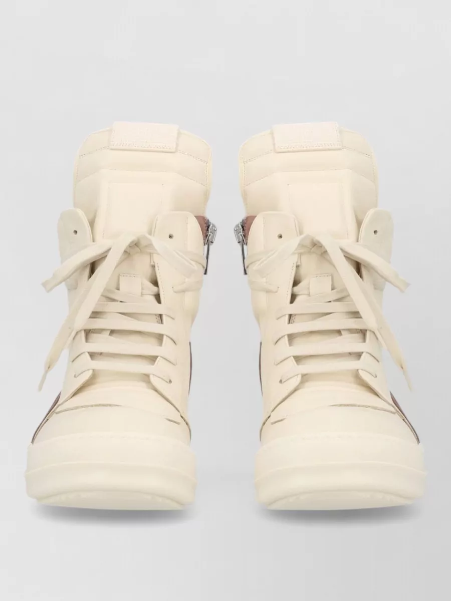 Rick Owens leather high-top sneaker boots
