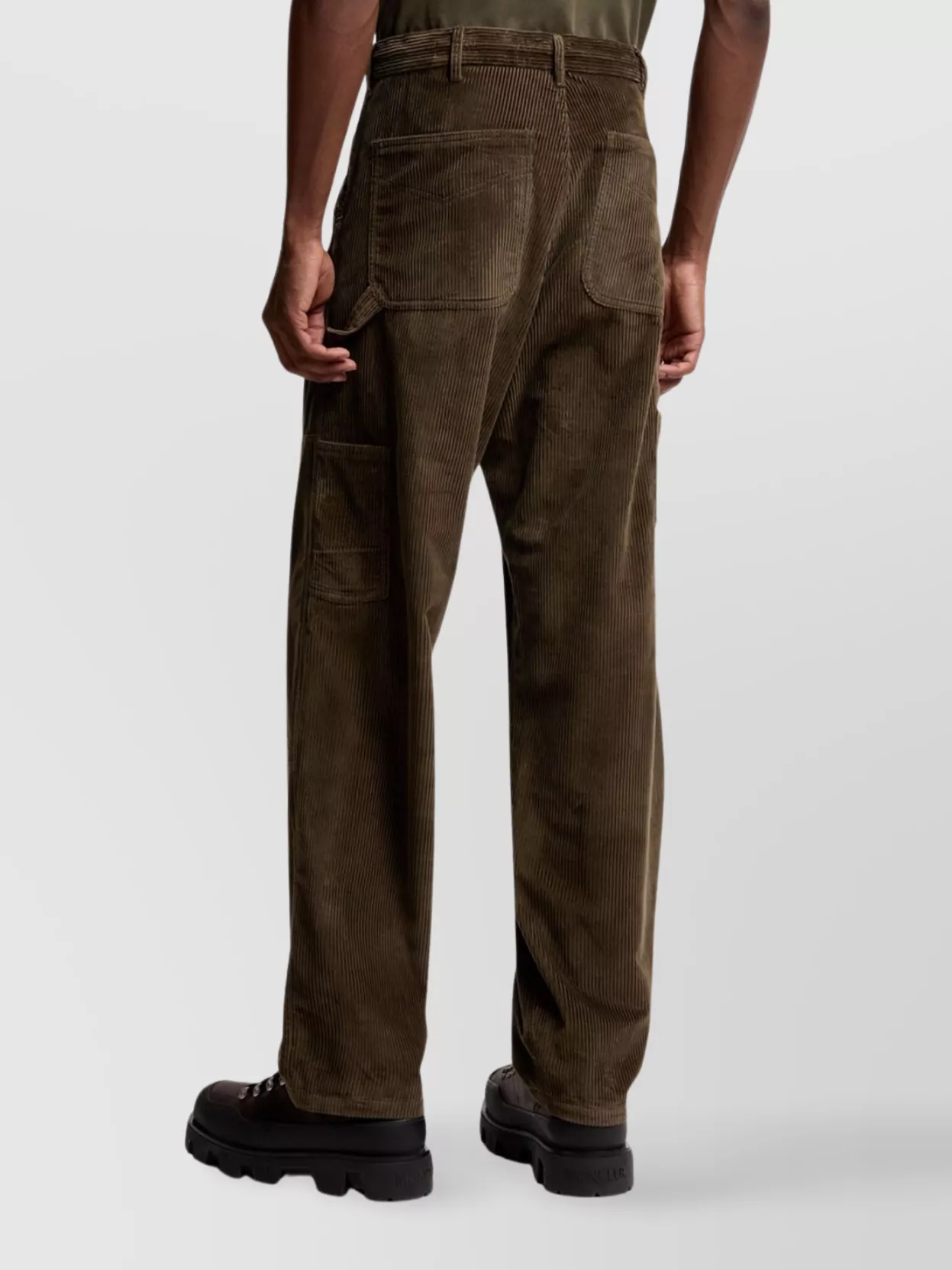 Moncler Corduroy Straight Leg Drawstring Pants
