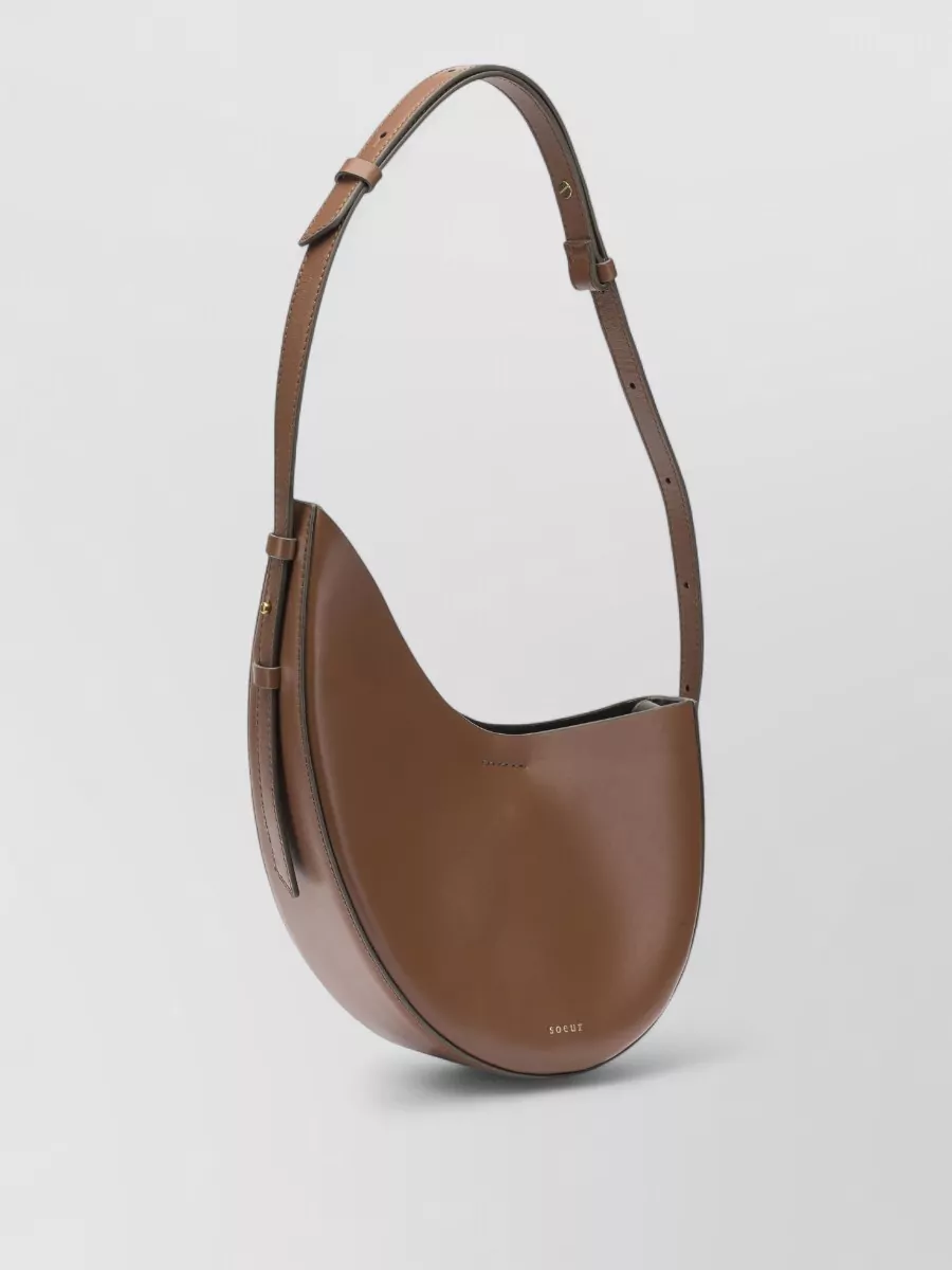 Soeur Shoulder Bag Curved Shape Adjustable Strap Buckle