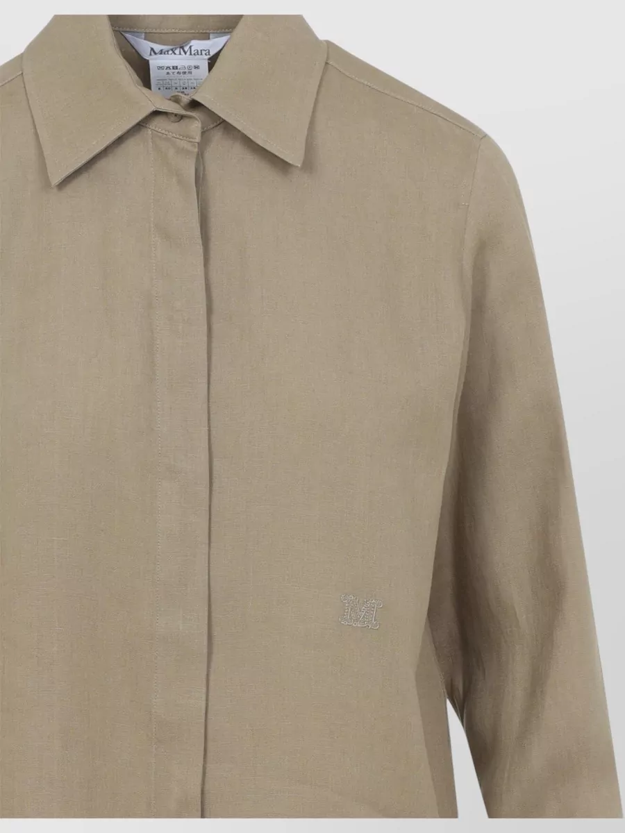 Max Mara Linen Logo Shirt
