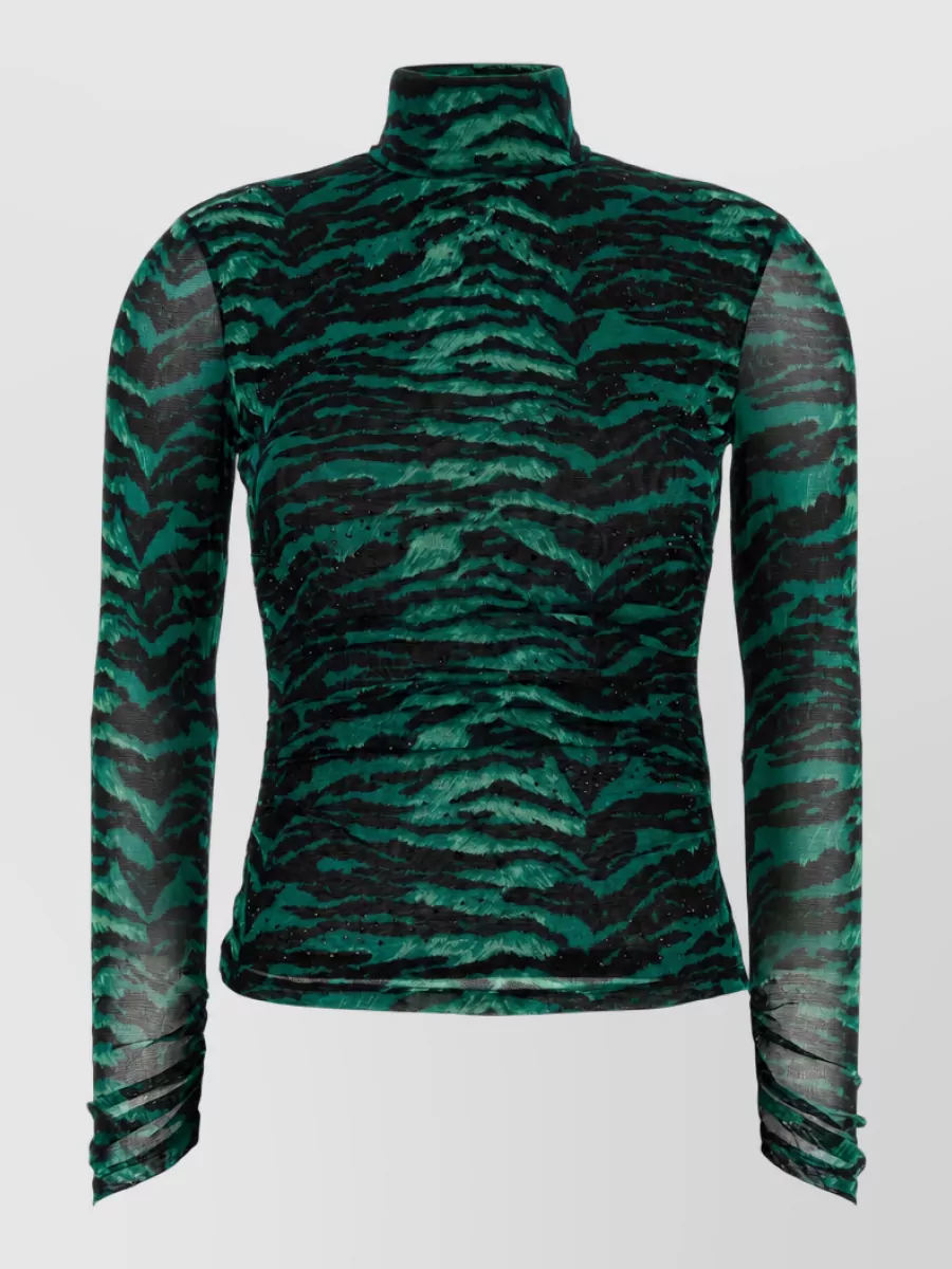 Diane Von Furstenberg printed tulle top