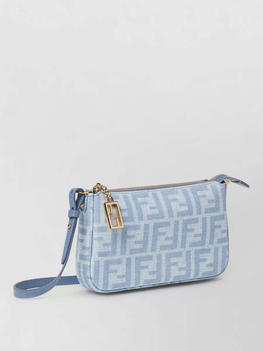Fendi Baguette Denim Clutch Bag