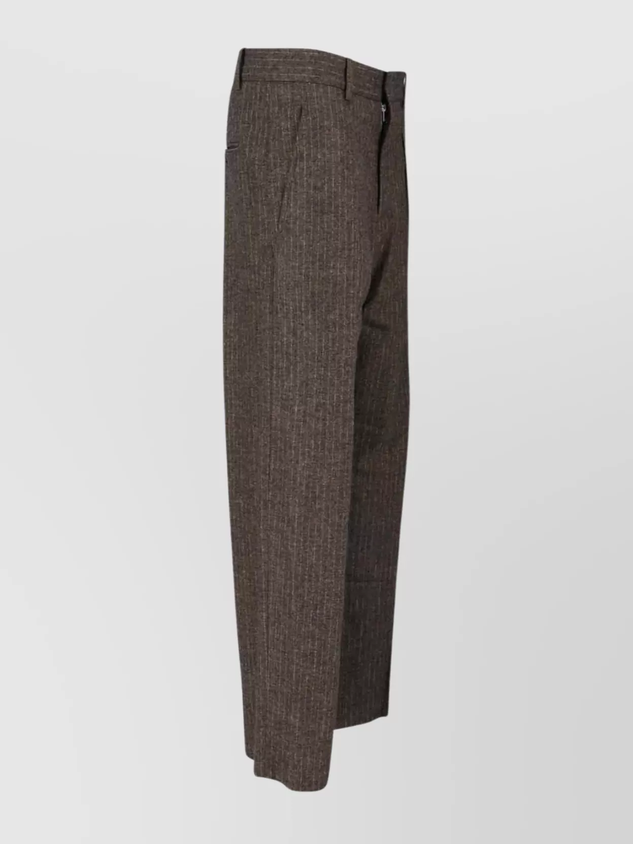 Isabel Marant Straight Trousers With Buttoned Back Pocket In Brown