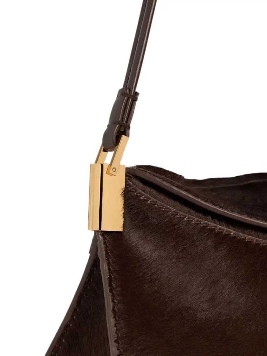 Balmain Small Pony Leather Clutch Bag