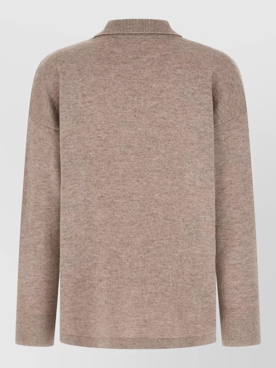 S Max Mara Cashmere Wool Shirt Collar Long Sleeve Cardigan