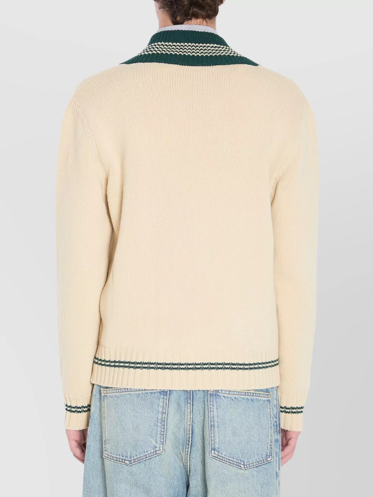 Valentino Garavani Graphic V-Neck Wool Pullover