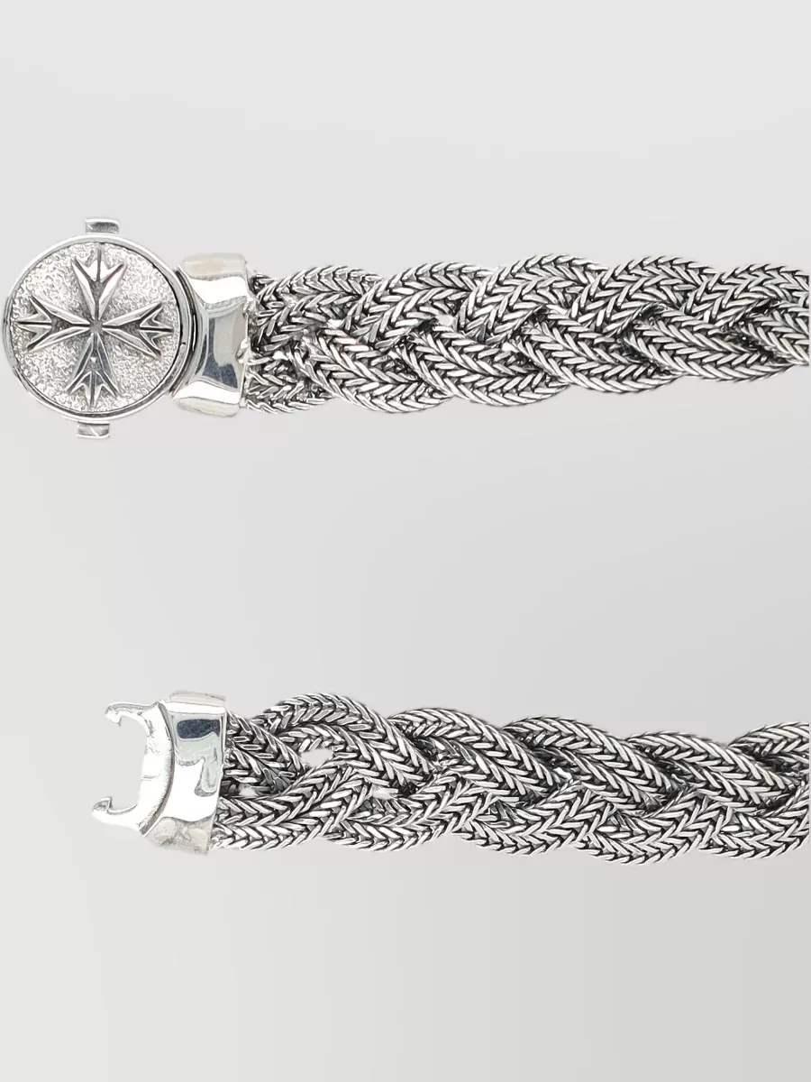 Emanuele Bicocchi Sterling Silver Braided Bracelet