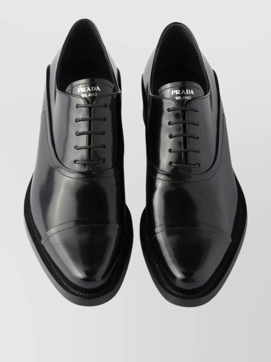 Prada Leather Lace-Up Shoes